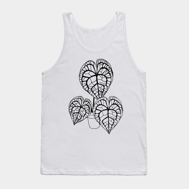 Color In Anthurium clarinervium Tank Top by HousePlantHobbyist